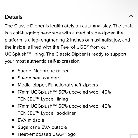 NWOB UGG Nude Platform Dipper Ankle Booties Size 8 - Picture 5 of 5